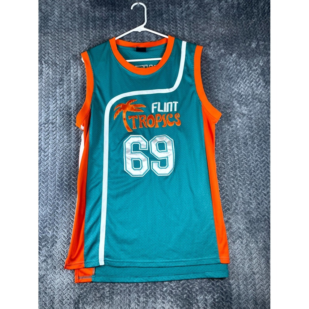 Flint Tropics #69 Downtown Basketball Jersey Men Medium Multi Molpe Athletic Fit